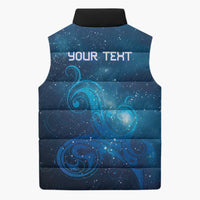 New Zealand Nurses RN Personalised Sleeveless Puffer Jacket Galaxy Stethoscope Maori Motif LT9 - Polynesian Pride