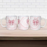 New Zealand Nurses RN Personalised Ceramic Mug Pink Stethoscope Coquette Bow Maori Motif LT9 - Polynesian Pride