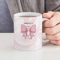 New Zealand Nurses RN Personalised Ceramic Mug Pink Stethoscope Coquette Bow Maori Motif LT9 - Polynesian Pride