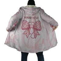 New Zealand Nurses RN Personalised Cloak Pink Stethoscope Coquette Bow Maori Motif