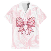 New Zealand Nurses RN Personalised Family Matching Mermaid Dress and Hawaiian Shirt Pink Stethoscope Coquette Bow Maori Motif