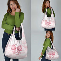 New Zealand Nurses RN Personalised Grocery Bag Pink Stethoscope Coquette Bow Maori Motif LT9 - Polynesian Pride