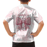 New Zealand Nurses RN Personalised Hawaiian Shirt Pink Stethoscope Coquette Bow Maori Motif LT9 - Polynesian Pride