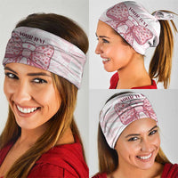 New Zealand Nurses RN Personalised Neck Gaiter Pink Stethoscope Coquette Bow Maori Motif LT9 - Polynesian Pride