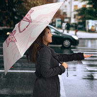 New Zealand Nurses RN Personalised Umbrella Pink Stethoscope Coquette Bow Maori Motif LT9 - Polynesian Pride