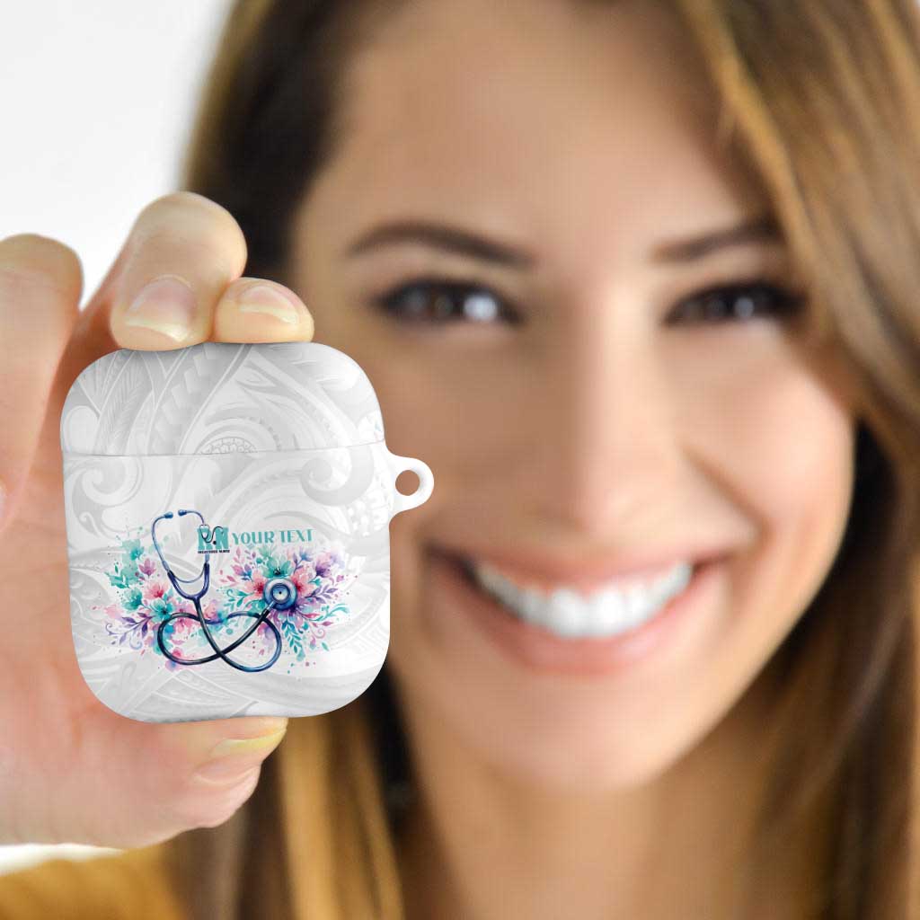 New Zealand Nurses RN Personalised AirPods Case Stethoscope Floral Maori Motif LT9 - Polynesian Pride