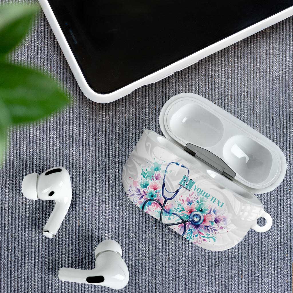 New Zealand Nurses RN Personalised AirPods Case Stethoscope Floral Maori Motif LT9 - Polynesian Pride