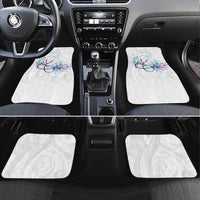 New Zealand Nurses RN Personalised Car Mats Stethoscope Floral Maori Motif