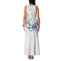 New Zealand Nurses RN Personalised Family Matching Tank Maxi Dress and Hawaiian Shirt Stethoscope Floral Maori Motif