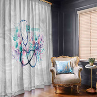 New Zealand Nurses RN Personalised Window Curtain Stethoscope Floral Maori Motif LT9 - Polynesian Pride