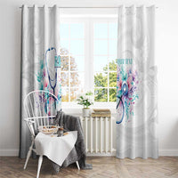 New Zealand Nurses RN Personalised Window Curtain Stethoscope Floral Maori Motif LT9 - Polynesian Pride
