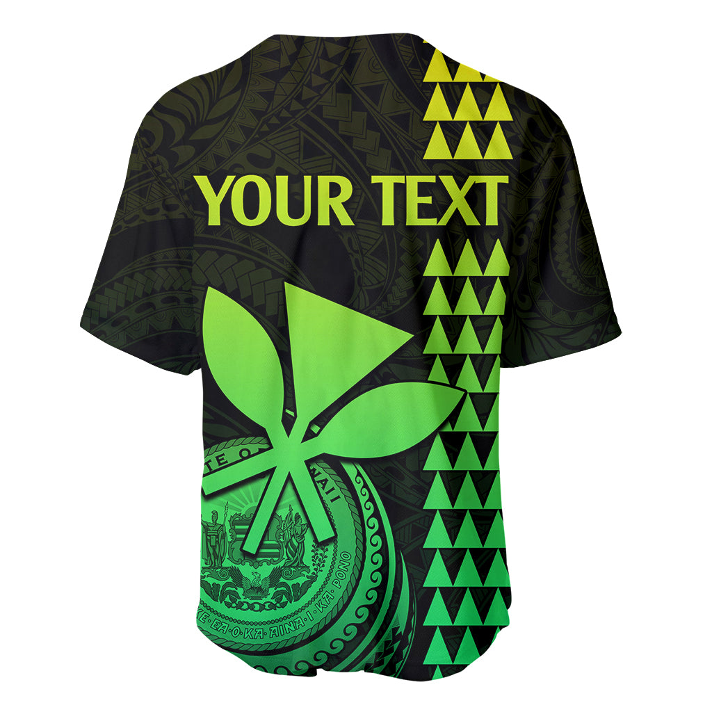Custom Hawaii Baseball Jersey King Kamehameha - Lime LT9 - Polynesian Pride