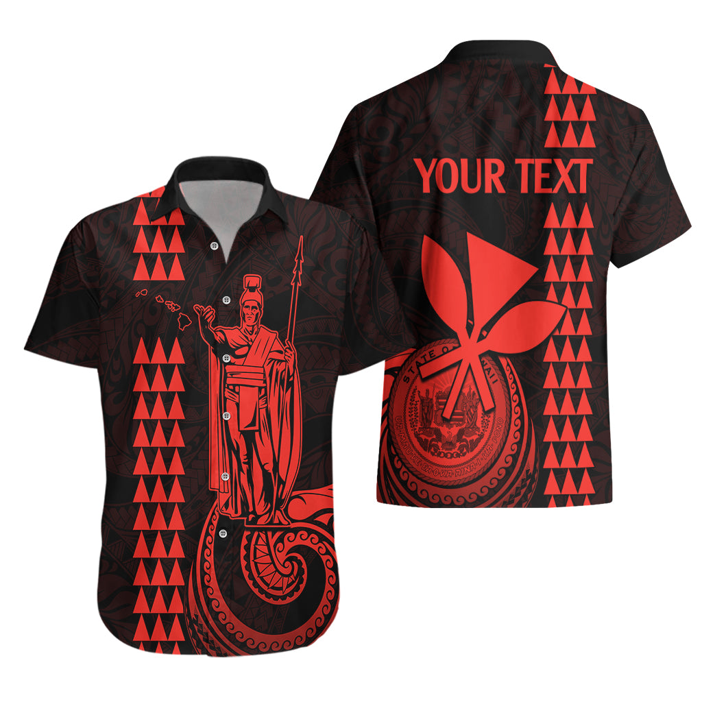 Custom Hawaii Hawaiian Shirt King Kamehameha - Red LT9 - Polynesian Pride