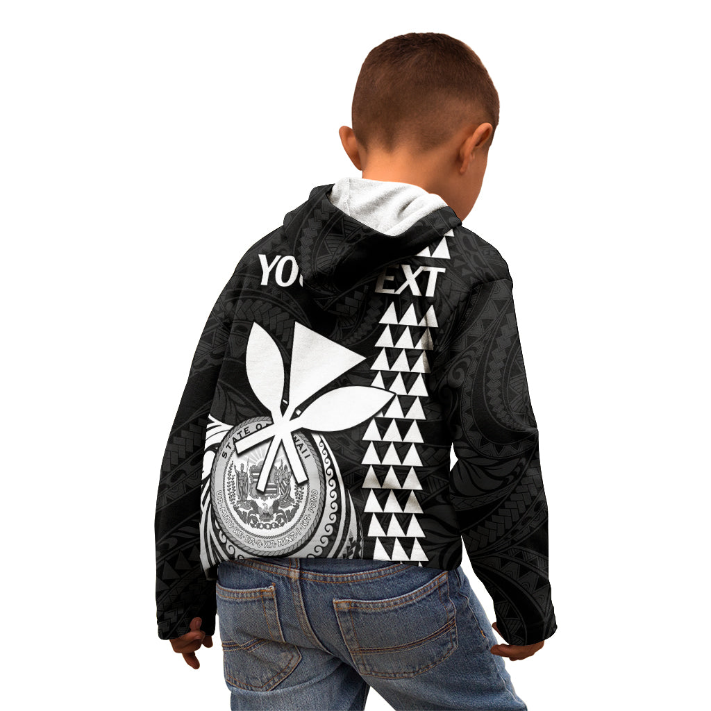 Custom Hawaii Kid Hoodie King Kamehameha - White LT9 - Polynesian Pride
