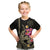 Custom Polynesian Kid T Shirt Hawaiian Warriors with Tribal Shark Tattoos - Nude LT9 Nude - Polynesian Pride