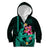 Custom Polynesian Kid Hoodie Hawaiian Warriors with Tribal Shark Tattoos - Turquoise LT9 - Polynesian Pride