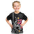 Custom Polynesian Kid T Shirt Hawaiian Warriors with Tribal Shark Tattoos - White LT9 White - Polynesian Pride