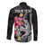 Custom Polynesian Long Sleeve Button Shirt Hawaiian Warriors with Tribal Shark Tattoos - White LT9 - Polynesian Pride