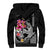 Custom Polynesian Sherpa Hoodie Hawaiian Warriors with Tribal Shark Tattoos - White LT9 - Polynesian Pride