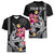 Custom Polynesian Women V Neck T Shirt Hawaiian Warriors with Tribal Shark Tattoos - White LT9 - Polynesian Pride
