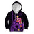Custom Polynesian Kid Hoodie Hawaiian Warriors with Tribal Shark Tattoos - Purple LT9 Purple - Polynesian Pride