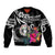 Custom Northern Mariana Islands Bomber Jacket Happy Independence Day LT9 Unisex White - Polynesian Pride