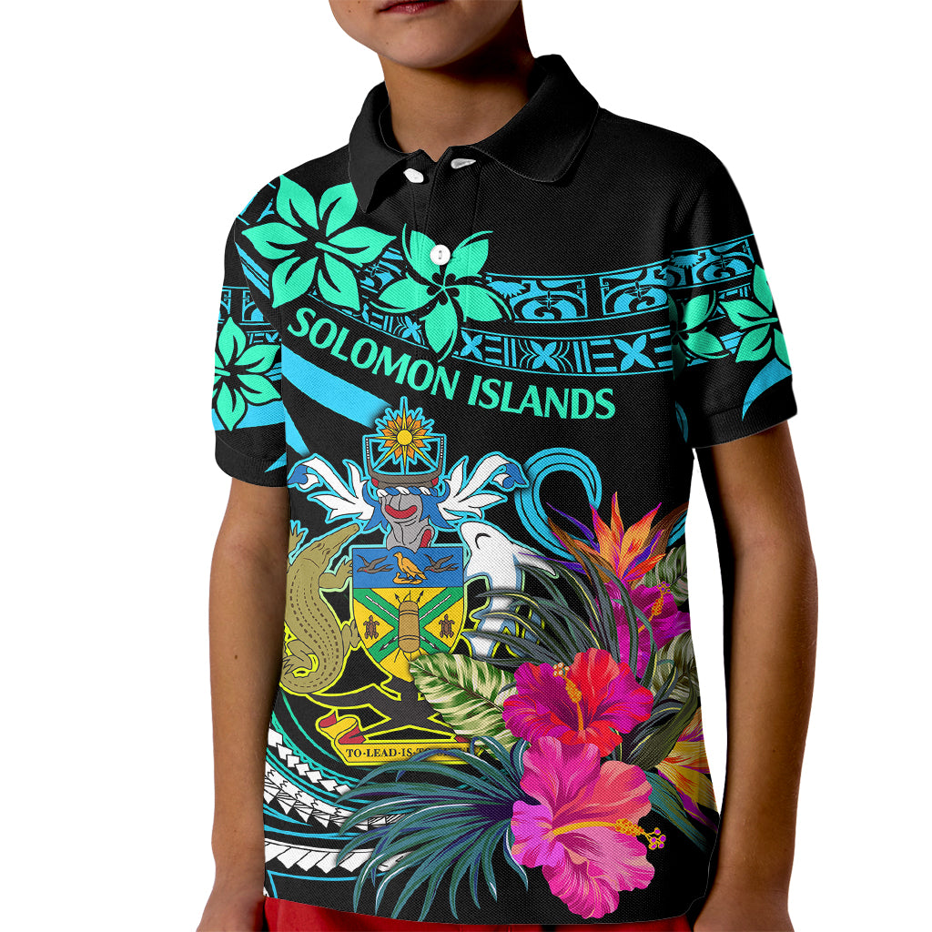 Solomon Islands Kid Polo Shirt Happy Independence Day LT9 Kid Blue - Polynesian Pride