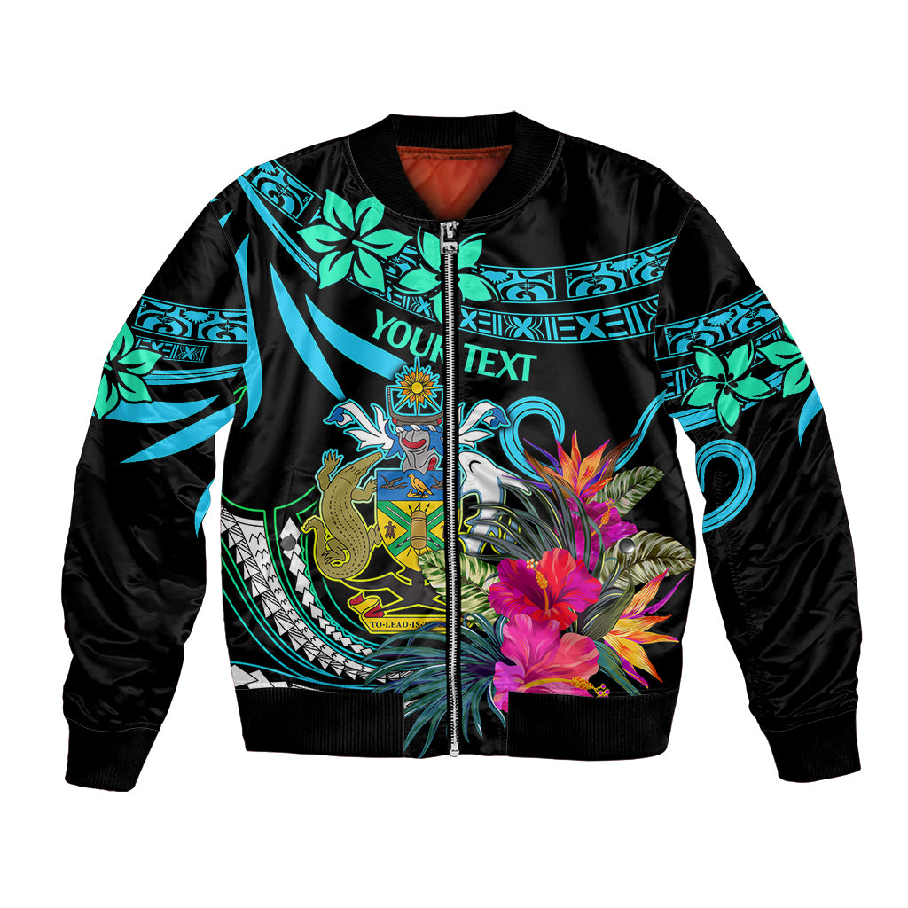 Custom Solomon Islands Bomber Jacket Happy Independence Day LT9 Unisex Blue - Polynesian Pride