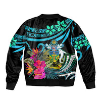 Custom Solomon Islands Bomber Jacket Happy Independence Day LT9 - Polynesian Pride