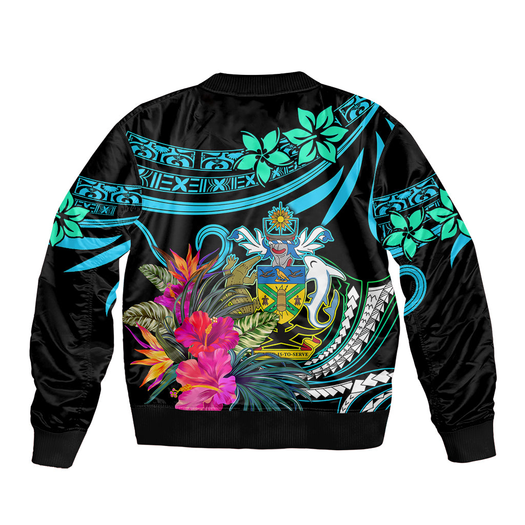 Custom Solomon Islands Sleeve Zip Bomber Jacket Happy Independence Day LT9 - Polynesian Pride