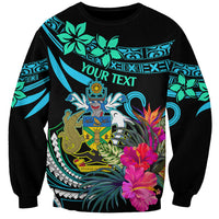 Custom Solomon Islands Sweatshirt Happy Independence Day LT9 Unisex Blue - Polynesian Pride