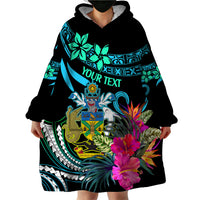 Custom Solomon Islands Wearable Blanket Hoodie Happy Independence Day LT9 - Polynesian Pride