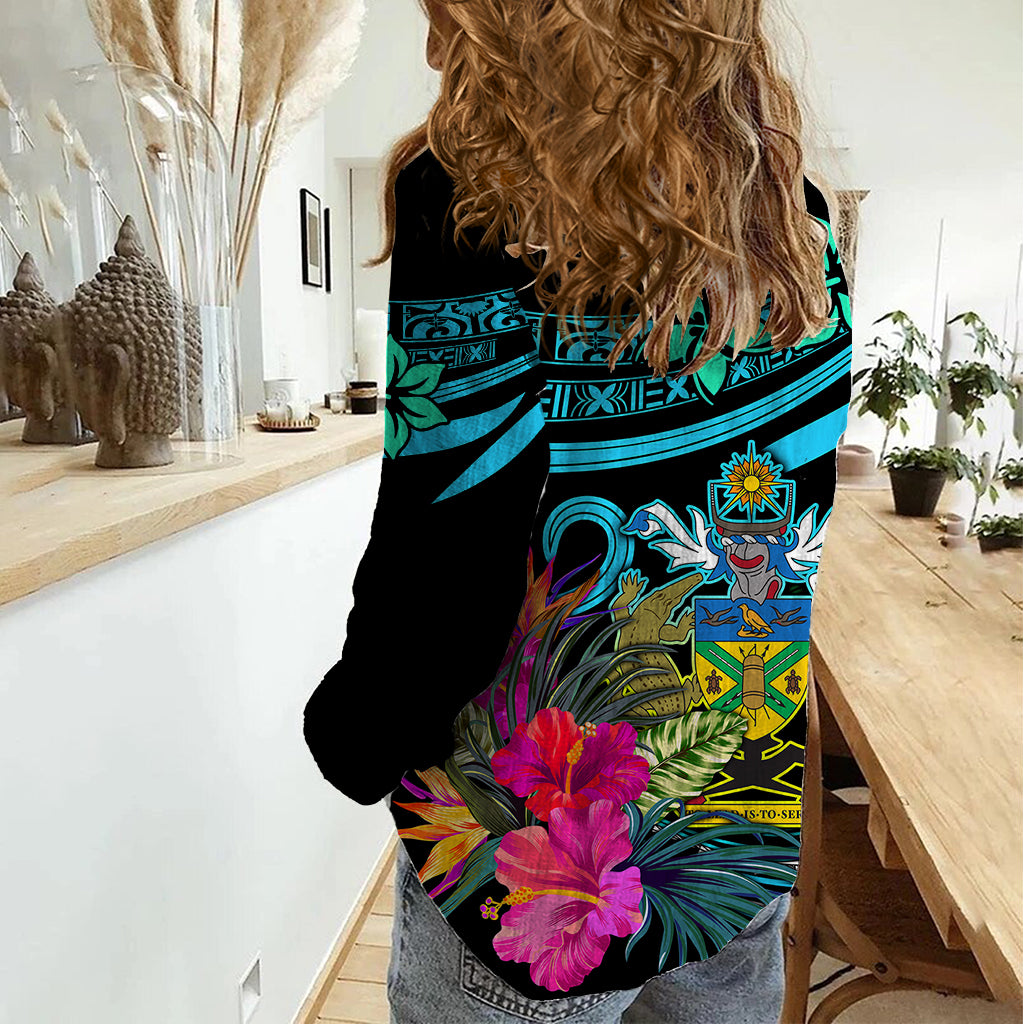 Custom Solomon Islands Women Casual Shirt Happy Independence Day LT9 - Polynesian Pride