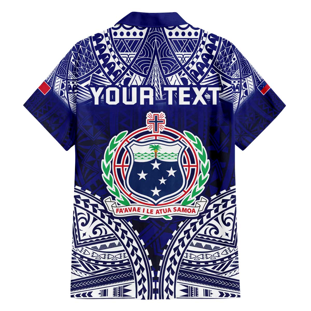 Personalised Samoa Coat Of Arms Family Matching Off Shoulder Short Dress and Hawaiian Shirt With Polynesian Pattern Version