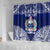 Personalised Samoa Coat Of Arms Shower Curtain With Polynesian Pattern Version