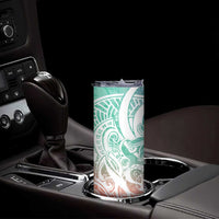 Polynesian Tribal Plumeria Skinny Tumbler with Hawaii Kanaka Maoli Bloom Version