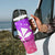 Polynesian Tribal Plumeria Tumbler With Handle with Hawaii Kanaka Maoli Purple Gradient Version