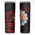 Tahitian Coat Of Arm and Tiare Flower Skinny Tumbler Polynesian Tribal Tattoo
