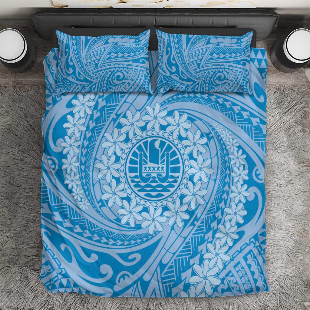 Tahitian Tiare Flower Bedding Set Blue Polynesian Pattern LT9 Blue - Polynesian Pride