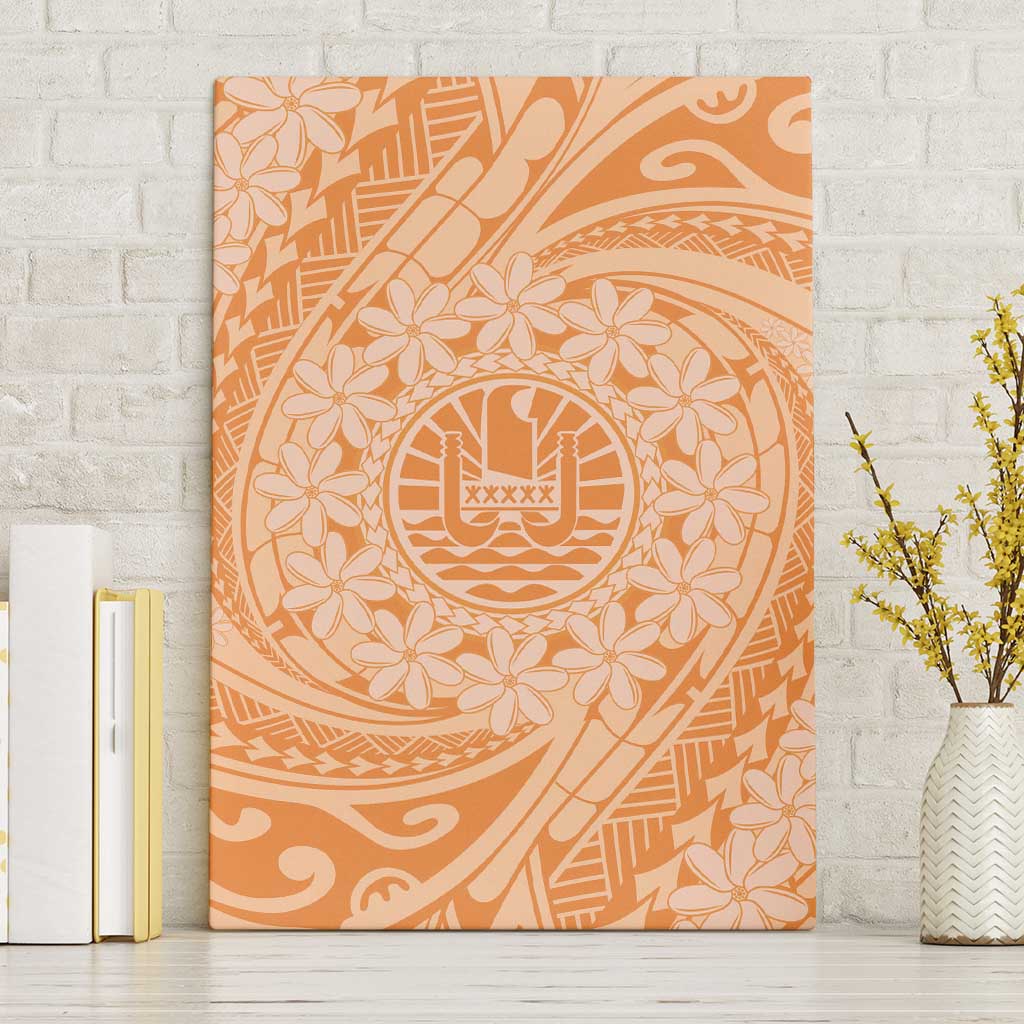 Tahitian Tiare Flower Canvas Wall Art Gold Polynesian Pattern LT9 Without Frame Gold - Polynesian Pride