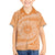 Tahitian Tiare Flower Family Matching Off The Shoulder Long Sleeve Dress and Hawaiian Shirt Gold Polynesian Pattern