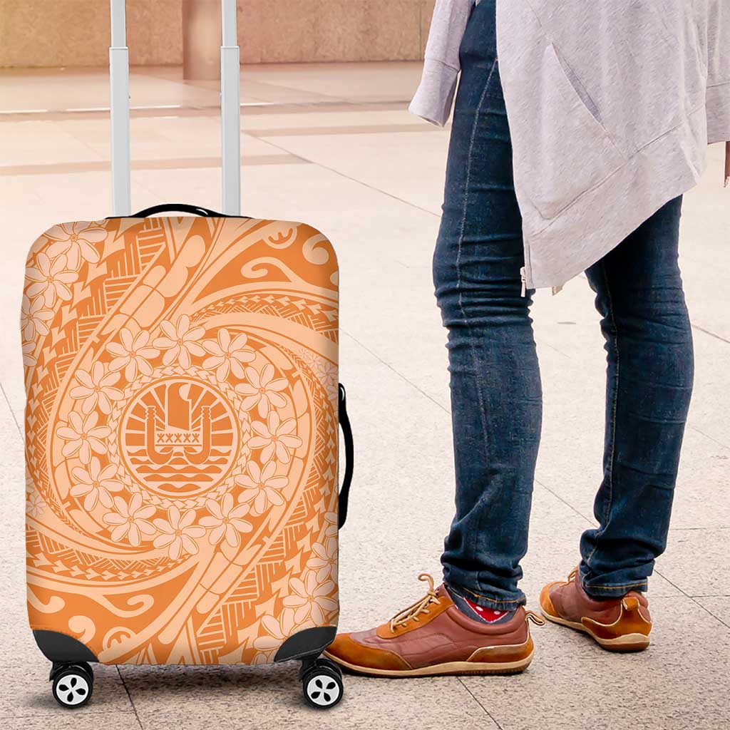 Tahitian Tiare Flower Luggage Cover Gold Polynesian Pattern LT9 Gold - Polynesian Pride