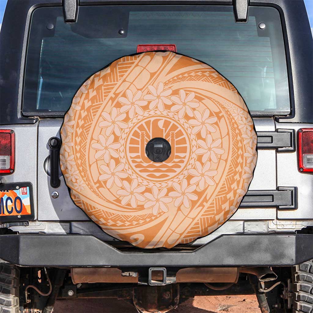 Tahitian Tiare Flower Spare Tire Cover Gold Polynesian Pattern LT9 Gold - Polynesian Pride