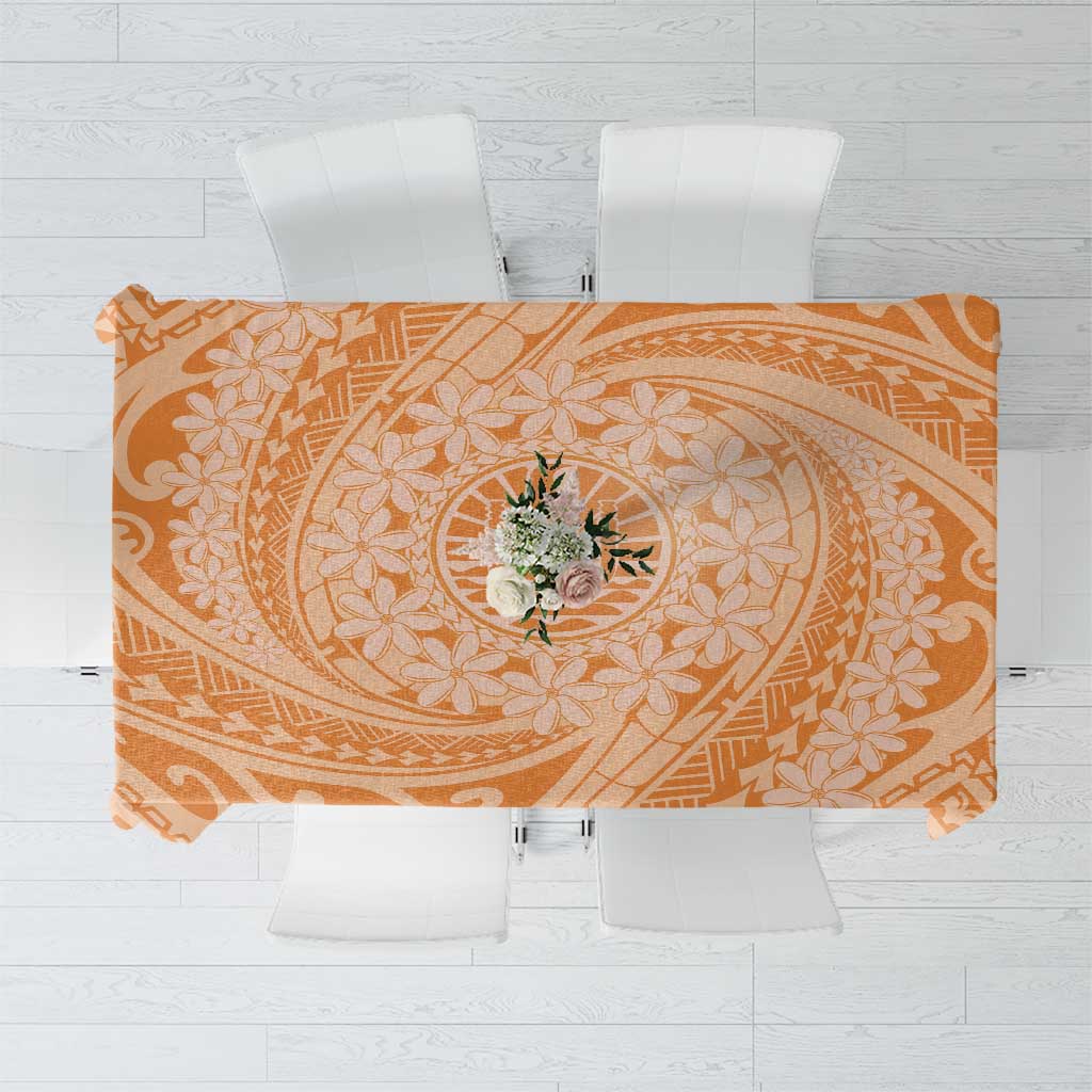 Tahitian Tiare Flower Tablecloth Gold Polynesian Pattern LT9 Gold - Polynesian Pride