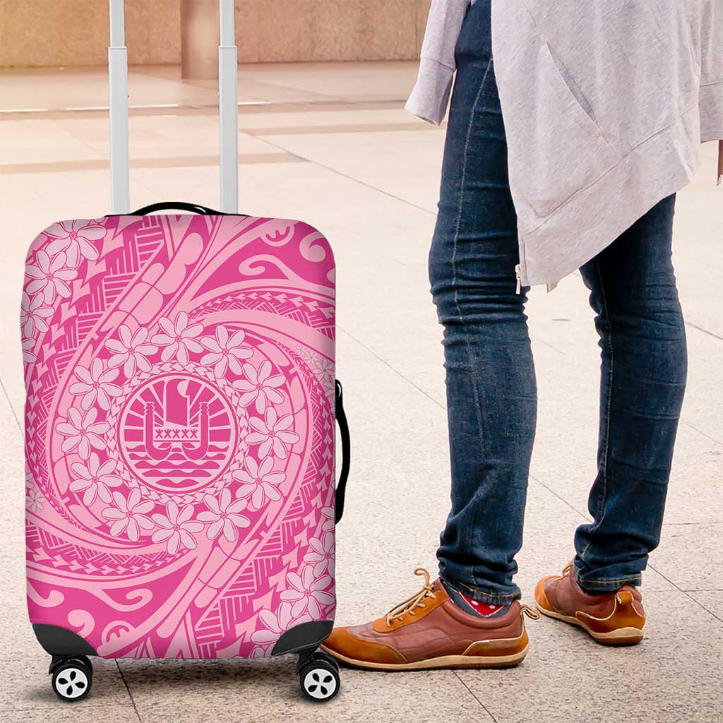 Tahitian Tiare Flower Luggage Cover Pink Polynesian Pattern LT9 Pink - Polynesian Pride