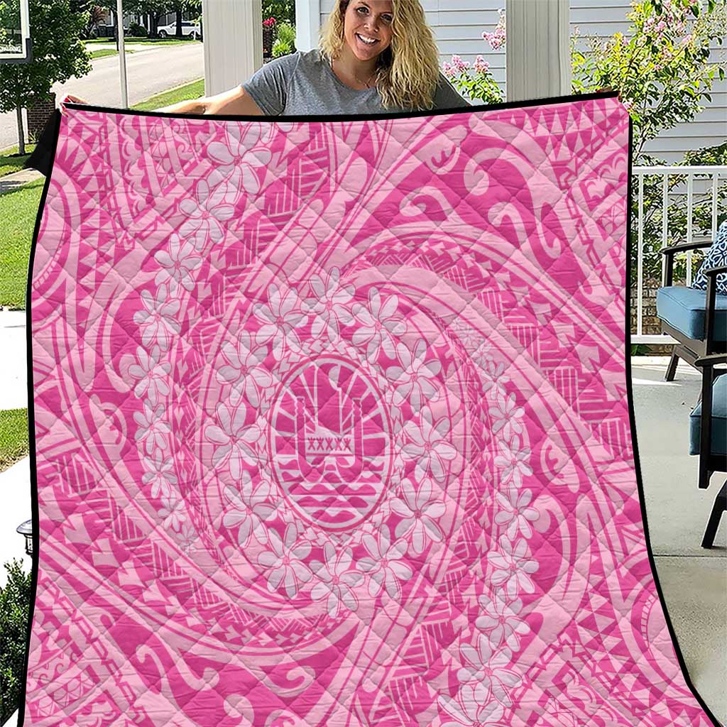 Tahitian Tiare Flower Quilt Pink Polynesian Pattern LT9 Pink - Polynesian Pride