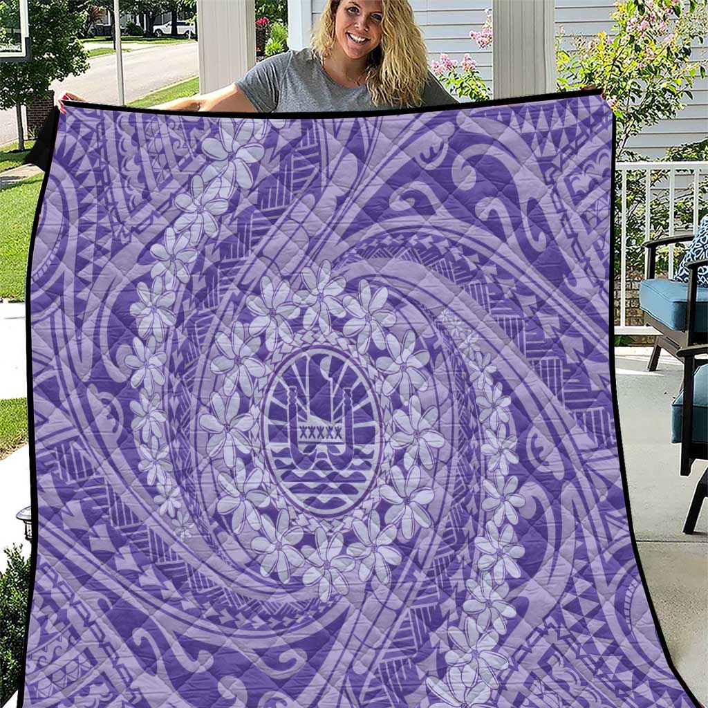 Tahitian Tiare Flower Quilt Violet Polynesian Pattern LT9 Violet - Polynesian Pride