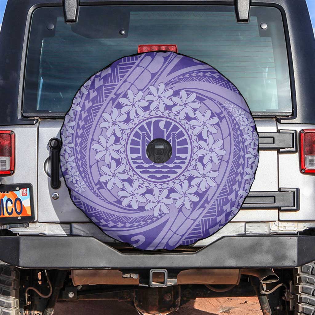 Tahitian Tiare Flower Spare Tire Cover Violet Polynesian Pattern LT9 Violet - Polynesian Pride
