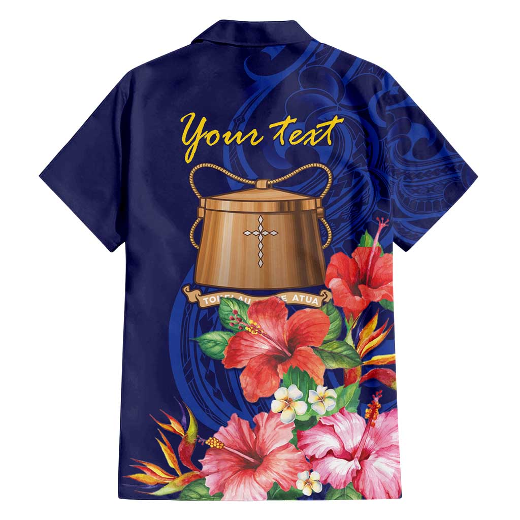 Personalised Tokelau Tropical Hibiscus Family Matching Tank Maxi Dress and Hawaiian Shirt With Polynesian Plumeria Tattoo LT9 - Polynesian Pride