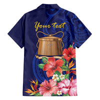 Personalised Tokelau Tropical Hibiscus Family Matching Tank Maxi Dress and Hawaiian Shirt With Polynesian Plumeria Tattoo LT9 - Polynesian Pride